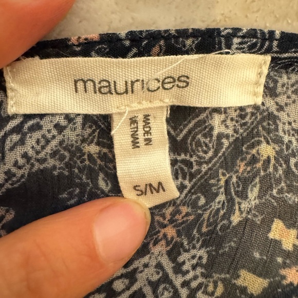 Maurices Sheer Paisley Kimono Cardigan – Navy Blue S/M - Picture 5 of 8